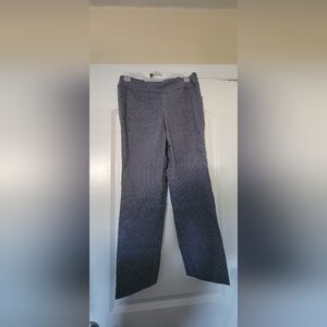 Ava & Viv Blue and White Geometric Pants